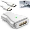 Voltvera Set adattatore USB C a magnete per MagSafe 2, convertitore di ricarica PD da 100 W con cavo USB‑C a USB‑C da 5 A con chip E‑Mark, tipo C a magnete 2 per MacBook Air/Pro 2013-2015