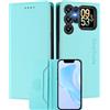 MOJIA Custodia per Oukitel C68 Plus, Resistente a Cadute e Graffi, Alta Qualità PU Pelle Stile Portafoglio Cover Folio con Chiusura Magnetica. Light Blue