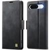 Teeirllim Custodia per Google Pixel 8a, Blocco RFID PU Pelle Portafoglio Flip Case, Carta Fessura, Funzione Supporto, Antiurto Case Cover per Google Pixel 8a - Nero