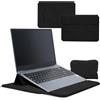 HaruYo 12-13-14-15-15.6-16 Pollici Custodia per laptop con Supporto Integrato e Polsiere, PU Pelle Portatile Sleeve per MacBook Air/Pro/Surface Dell Lenovo HP ASUS Acer 12-13-13.3-14 Pollici