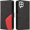 Fatcatparadise Cover per Samsung Galaxy M32, Flip Caso in PU Pelle Case Cover Libro Portafoglio Protettiva Custodia con TPU Sottile Antiurto,[Kickstand][Slot per Schede][Chiusura Magnetica] (Nero)