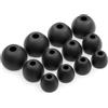 Okuli 12 x Gommini Auricolari in Silicone Ricambio per BEATs Flex, Tour 2.0 Auricolari Cuffie in Nero