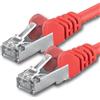 1aTTack.de Cavo patch di rete FTP schermato in lamina CAT 5e 1aTTack con 2 connettori RJ45, 2 m, rosso