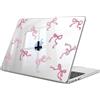 FINTIE Custodia Compatibile con MacBook Air 13.6 Pollici M5/M4/M3/M2 (2026/2025/2024/2022, A3449/A3240/A3113/A2681) - Cover Rigid Protettivo Guscio Rigido Case, Nastro rosa