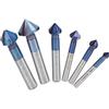 Ausla Fresa per Svasatore, 6pz Punta da Trapano per Svasatore, 6,3/8,3/10,4/12,4/16,5/20,5mm, Punte Svasatore in Acciaio al Tungsteno per Legno, Metallo