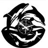 Instant Karma Clocks | Orologio da Parete con Delfini | Design Marino Decorativo per Casa, Bagno, Studio o Ambienti a Tema Mare