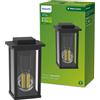 Philips LED Mirth Lampada da Parete per Esterni, Quadrata, Lampadina non Inclusa, 25W, IP44, Nero