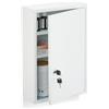 Relaxdays Armadietto Pronto Soccorso Medicinali, Cassetta Medicine con Chiave, HLP: 45x30x12 cm, Acciaio Inox, Bianco