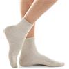 MERITEX Calze Donna Corte in Caldo Cotone - 6 Paia Taglia Unica, Morbide e Confortevoli - Polsino Morbido, Tallone e Punta Rinforzati, Cuciture Piatte