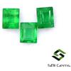 SBI Gems Smeraldo Naturale Taglio Quadrato 2.75x2.25 MM Lotto 03 Pz 0.29 Cts Non Trattato