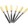 Blanko Set di 6 lime ad ago per chiavi in diverse forme con manici in legno, per officina e artigianato
