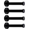 NELXULAS Ganci per montaggio a parete, in acciaio inox, stile classico, colore nero, resistenti, per asciugamani, appendiabiti, ganci per borse, confezione da 10,2 cm (15,2 cm)