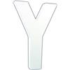 Décopatch AC724Cpack - Un Lot de 3 supports en papier blanc mâché 3x14x20,5 cm, Lettre Y