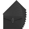 Ccomage 10 buste in carta kraft formato A5, cartelle per documenti, tasche per progetti riutilizzabili, organizer per documenti, portafoglio, con chiusura a cordoncino e bottone, per giacca, scuola, u