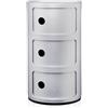 KARTELL COMPONIBILI RECYCLED, OPACO SOFT TOUCH ARGENTO OPACO, 3 Elementi (l 32 x h 58 cm) 3,1 kg