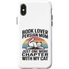 Persian Cat Mom Reading Book Lover Custodia per iPhone X/XS Mamma persiana amante dei libri Solo un altro capitolo con il mio gatto