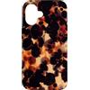 generic Custodia per iPhone 16 Motivo nero ambra tartaruga scuro