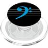 Bass Guitar, Bassist & Bass Player Gifts EADG 4 corde ciano chiave di basso/bassista PopSockets PopGrip per MagSafe