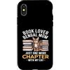 Bengal Cat Book Lover Reading Mom Life Custodia per iPhone X/XS Book Lover Bengala Mom Just One More Chapter Cat