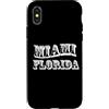 Florida Cities Custodia per iPhone X/XS Souvenir di Miami Florida USA