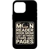 Bookworm Mom Moon Reading Lover Custodia per iPhone 16 Pro Max Moon Reader Libro Mamma Perso Tra Stelle E Pagine