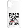 Maine Coon Cat Mom Book Lover Vibes Custodia per iPhone 16 Plus Cozy Book Lover Maine Coon Mamma Soft Pages Quiet Nights