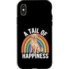 Golden Retriever Puppy Lover PS Custodia per iPhone X/XS A Tail of Happiness Golden Retriever Retro Rainbow