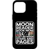 Bookworm Mom Moon Reading Lover Custodia per iPhone 16 Pro Max Moon Reader Libro Mamma Perso Tra Stelle E Pagine