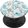 Horse Girl Designs Aqua & Brown Ferro di cavallo Fiocchi Cowboy Cappello Cowgirl Stivali Equitazione PopSockets PopGrip Adesivo