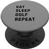 Eat Sleep Golf Repeat Funny Golf Designs Eat Sleep Golf Repeat: Funny Design for Avid Golfers PopSockets PopGrip Adesivo