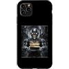 Robot Boy Girl Scary Goth Alt Gifts Custodia per iPhone 11 Pro Max Robot Robotics Torta di compleanno Bday divertente festa spettrale