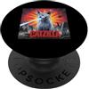Sphynx Kitten Lover PS Divertente retrò giapponese Catzilla Sphynx Amante dei gatti PopSockets PopGrip Adesivo