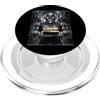 Robot Boy Girl Scary Goth Alt Gifts Robot Robotics Torta di compleanno Bday divertente festa spettrale PopSockets PopGrip per MagSafe
