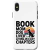Dog Lover Reading Sunset Retro Custodia per iPhone X/XS Libro Mamma Amante Del Cane Vivere In Capitoli Accogli