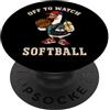 InGENIUS Camicie e regali divertenti Giocatore divertente Goose Off per guardare Softball Lover PopSockets PopGrip Adesivo