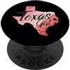 US States United States USA Country Amer Texas Ragazza Mappa Contorno Stati Uniti America PopSockets PopGrip Adesivo
