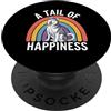 Husky Puppy Lover PS A Tail of Happiness, cane husky retrò arcobaleno PopSockets PopGrip Adesivo
