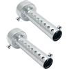 TOTMOX Silenziatore di scarico per moto 45MM Argento, 2 pezzi Silenziatore di scarico per moto universale Silenziatore DB Killer Silenziatore corto