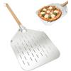 DBAATTZ Scatola per pizza, 40 x 30 cm, forata, 30 cm, forata, pala professionale per pizza, con grande superficie, manico in legno rimovibile, per pizza e pane fatti in casa