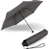 Knirps Ombrello C.050 Small Manual Grigio Scuro con Borsa Portaombrelli, Piccolo Ombrello da Viaggio, Ombrello Tascabile a Mano, Ombrello Resistente al Vento e Leggero, Mini Ombrello