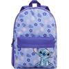 Disney Stitch Zaino Bambini Stitch Zainetto Scuola Elementar Zaino Scuola, Zaini Per Scuola Sport Viaggi (Viola)