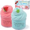 Keemanman Set Slime Nuvola 2 Pezzi con Charms Anguria Rossa e Menta - Slime Profumato Fai-da-Te per Bambini e Bambine - Giocattolo Antistress Educativo - Regalo di Compleanno e Festa