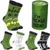 RICK AND MORTY Calzini Uomo Divertenti, EU 40-45, Pacco da 5 Morbido Casuale Calze Calde Colorate, Idea Regalo Uomo (40/45 EU, Verde)