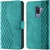 CaseGla Cover per Samsung Galaxy S9 Plus custodia portafoglio Turchese | Blocco RFID, 3 scomparti carte, 1 tasca banconote, Chiusura magnetica, Supporto, Pelle PU flip cover per Samsung S9 Plus