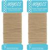 HOYOLS Elastici per coda di cavallo biondo chiaro, elastici per capelli senza metallo, elastici intrecciati per ragazze e donne, capelli medi, 50 pezzi, 4 mm
