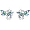 NUJIFFY Orecchini in argento da donna, alla moda, in argento Sterling 925, orecchini a cerchio con onde luccicanti, graziosi e alla moda, regalo di compleanno per uomini, sorelle e amanti, As show