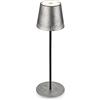Briloner - Lampada da tavolo senza fili, 2 lampade in 1, lampada comodino dimmerabile, Lampada da Esterno, abat jour da comodino, lampada da tavolo ricaricabile, lampada scrivania, argento anticato