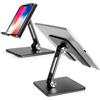 Zienstar Supporto Pieghevole per Tablet in Alluminio,Staffa Regolabile in Doppia Altezza e Angolazione per Tablet/iPad/Cellulare da 4-15.6 (Grigio)