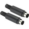 PATIKIL S-Video DIN Mini Maschio Presa 6 Pin Segnale Trasmissione per TV, DVD Giocatore 2pz
