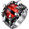 PROSTEEL Anello Uomo Acciaio Inossidabile Anelli Maschili Uomo Anello Da Uomo Argento Misura 32 Artiglio Della Morte Gotico Punk Hip Hop con Confezione Regalo